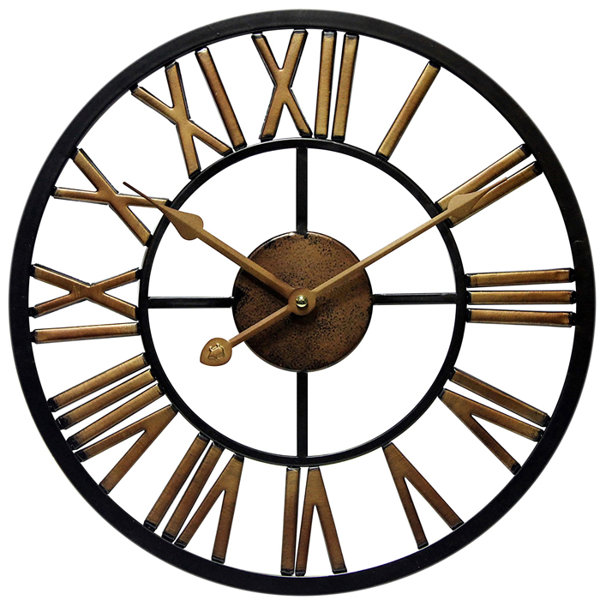 Clocks Home & Living Home Décor Rusted Old Copper Wall Clock Rustic